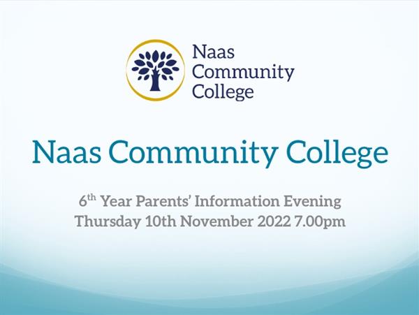 6th Year Parents Virtual Information Evening (Progression Routes)